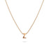 Initials Brick Alphabet Letter Necklace Rose Gold Layered Steel Jewellery